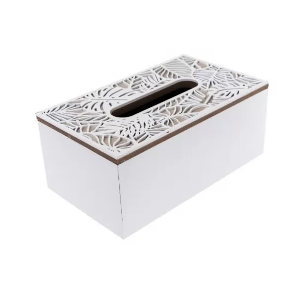 Box na papírové kapesníky dřevo list 24x14x10 cm