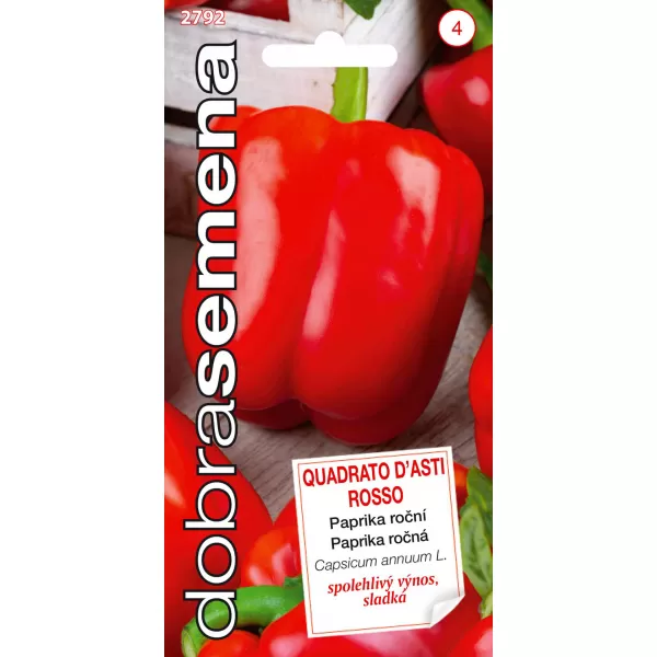 Dobrá semena Paprika zel. - Quadrato D asti Giallo 0,4g červená