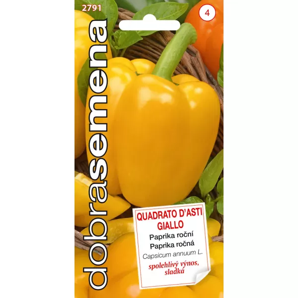 Dobrá semena Paprika zel. - Quadrato D asti Giallo 0,4g žlutá