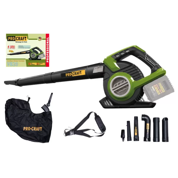 PROCRAFT Aku fukar/vysavač listí ( bez baterie a nabíječky ) VB20