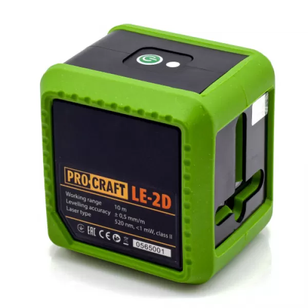 PROCRAFT Laser zelený liniový, křížový samonivelační LE-2D