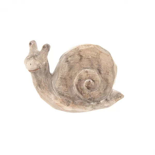 Šnek polyresin hnědý 11x6x8 cm