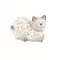 Kočka polyresin béžová 16x10x11 cm