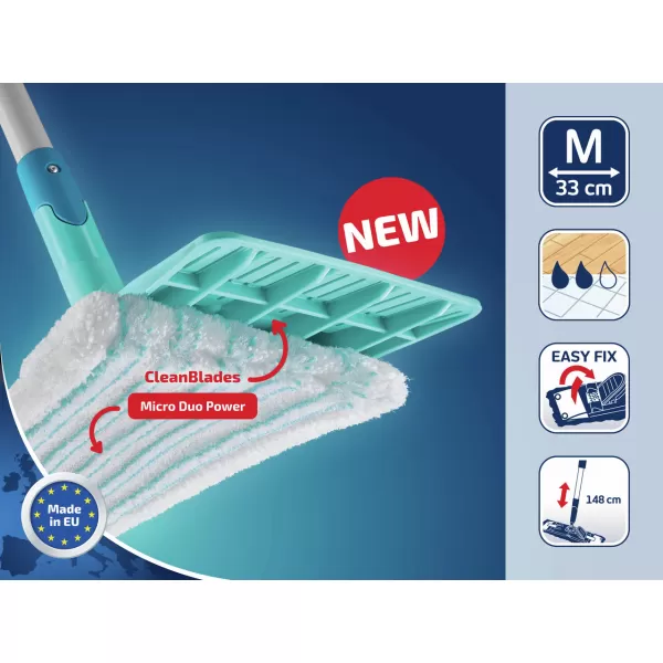 Podlahový mop M POWER CLEAN mikro duo LEIFHEIT 55511