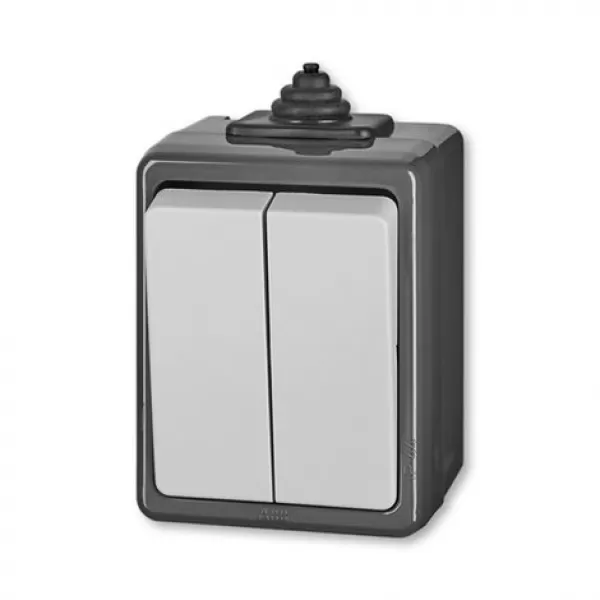Přepínač sériový, řazení 5, IP44 šedá 3553-05929 S