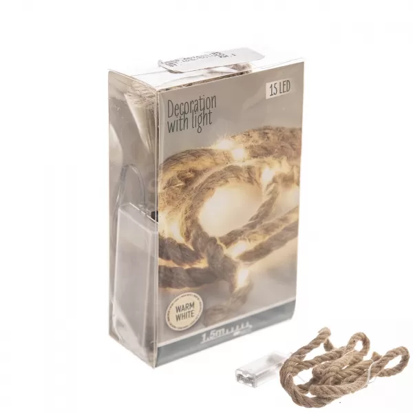 LED světýlka lano IN žlutá 15 LED 1,5 m
