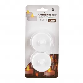 Svíčka UH LED bílá 2 ks pr. 6 cm