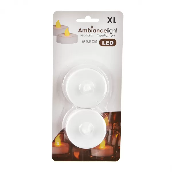 Svíčka UH LED bílá 2 ks pr. 6 cm