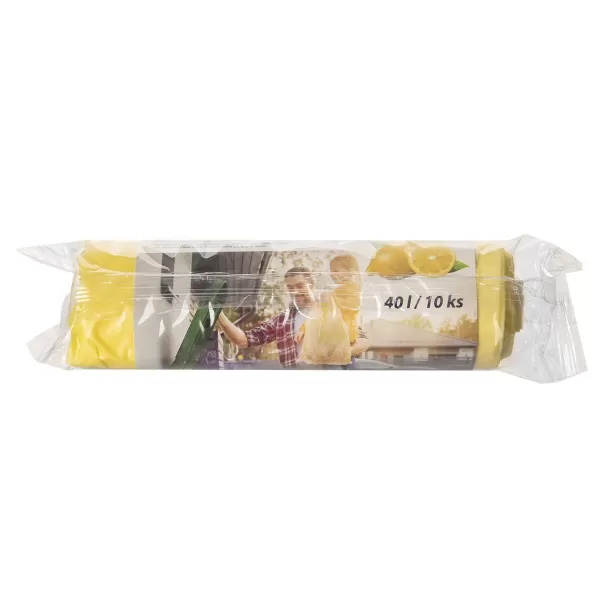Sáček na odpad zatahovací 40 l/10 ks citron