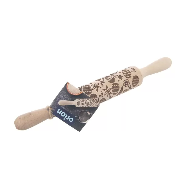 Váleček dřevo Dekor d. 16/33 cm Velikonoce