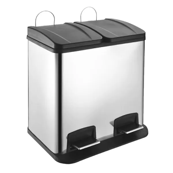 Koš odp. nerez/UH Duo s pedálem 2x20 l