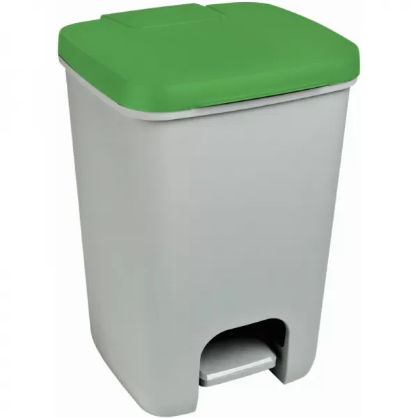 Koš na odpadky 20l Essentials šedý-zelený
