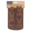 Forma silikon zajíčci mix tvarů 5 hnědá