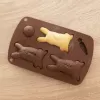 Forma silikon zajíčci mix tvarů 5 hnědá