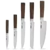 Nůž kuchyňský nerez WOODEN sada 5 ks