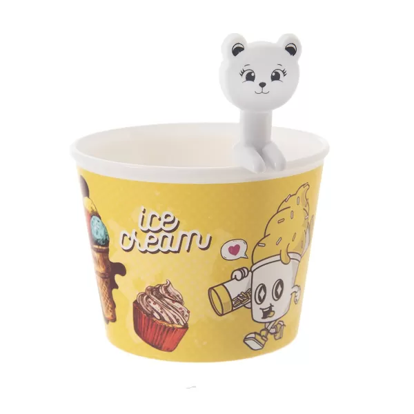 Pohár+lžička UH zmrzlinka Ice 0,3 l 4 ks mix