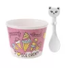 Pohár+lžička UH zmrzlinka Ice 0,3 l 4 ks mix