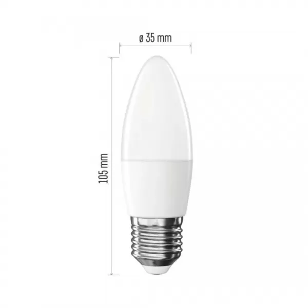 EMOS LED CLS CANDLE 4,2W 470ml E27 WW ZQ4E21