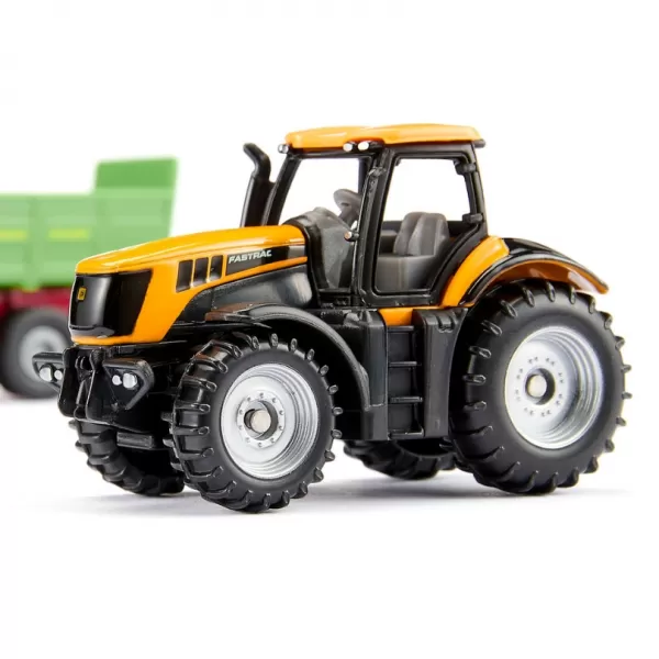 SIKU Blister- Traktor JCB s univerzálním rozmetadlem Strautmann