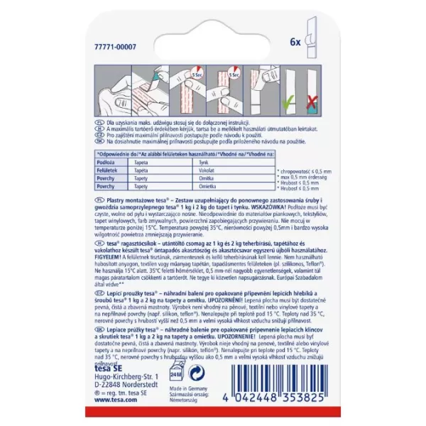Proužek TESA náhradní Powerstrips 1kg tapety