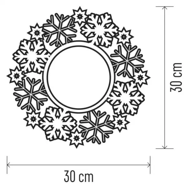 EMOS 8LED XMAS WREATH 2AA T WW /ZY1959/