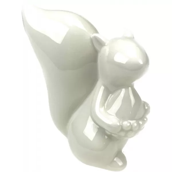 Dekorace - Veverka porcelán s oříškem