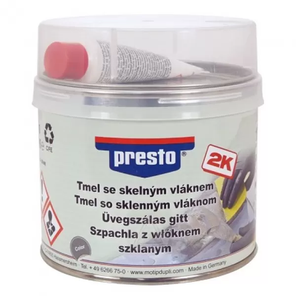 PRESTO Tmel se skelným vláknem světle šedá 250g