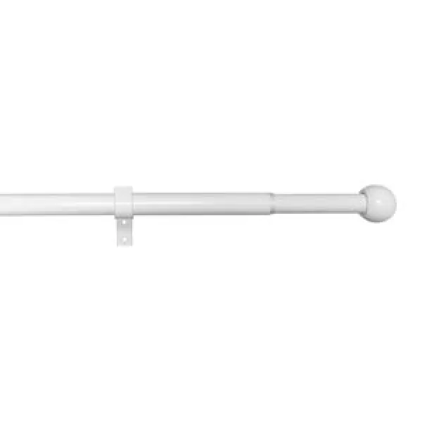 7173-038458-00 Záclonová souprava roztažitelná KOULE 16/19mm, 120-230cm, bílá, bez kroužk