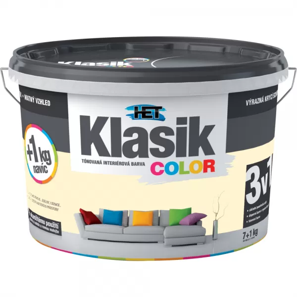 HET Klasik COLOR 0667 - žlutý vanilkový - 7kg+1kg