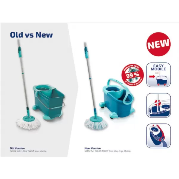 Úklidová sada CLEAN TWIST Disc Mop Ergo Mobile LEIFHEIT 52102