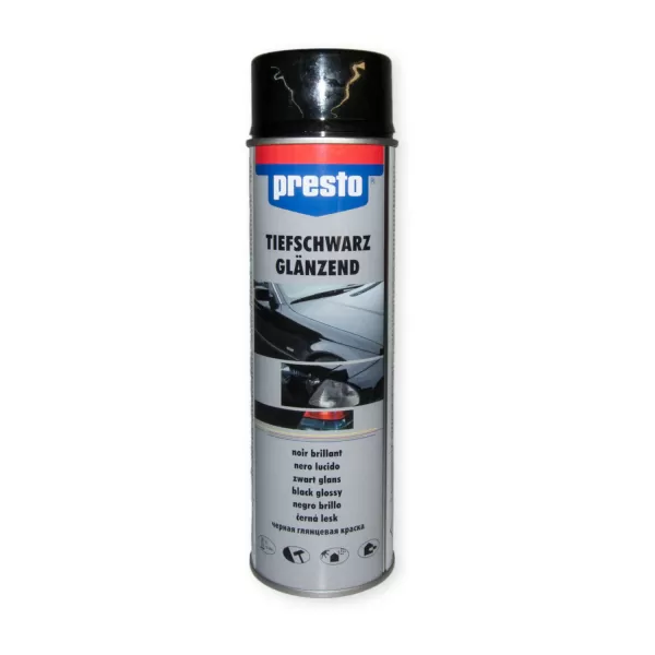 PRESTO sprej Akrylový rallye-černá lesk 500ml
