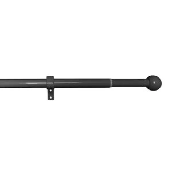 7173-044800-00 Záclonová souprava roztaž.KOULE 16/19mm, 120-230cm, černý nikl,bez kroužků