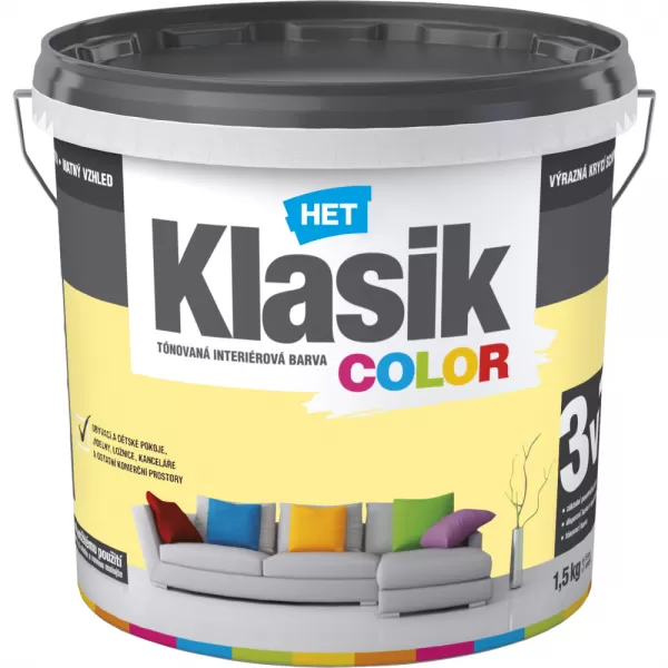 HET Klasik COLOR 0608 - žlutý zázvorový - 1,5kg