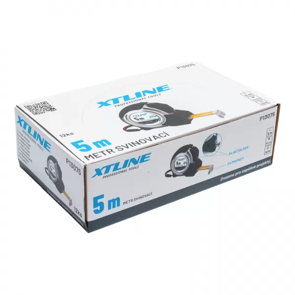 XT Metr svinovací kovový 2x stop | 7,5m x 25mm