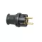 Vidlice gumová černá IP44 16A/230V