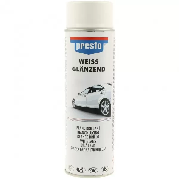 PRESTO sprej Akrylový rallye-bílá lesk 500ml