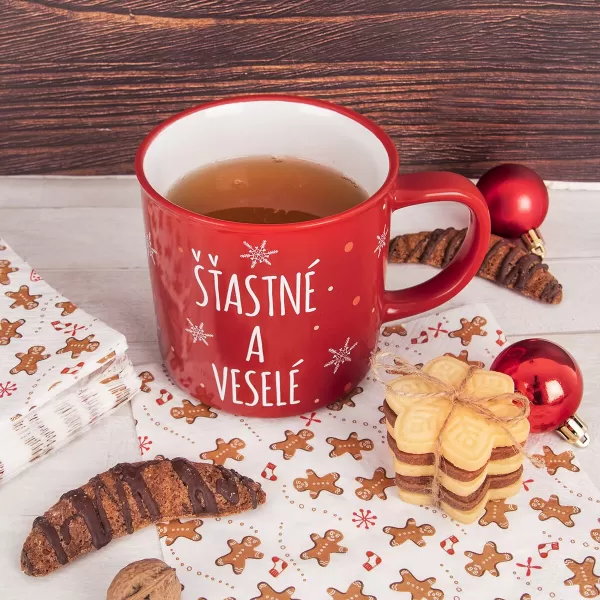Hrnek ker. VLOČKA Šťastné a veselé 0,51 l