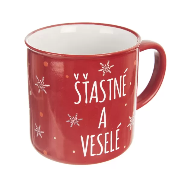 Hrnek ker. VLOČKA Šťastné a veselé 0,51 l
