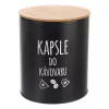Dóza plech/bambus pr. 16 cm Kapsle BLACK CZ