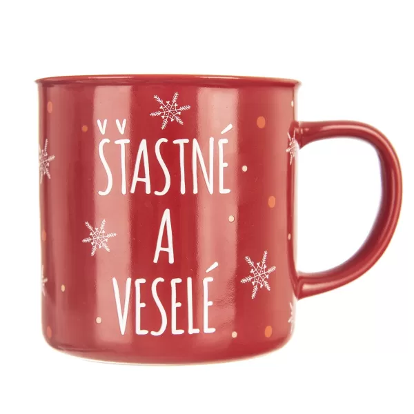 Hrnek ker. VLOČKA Šťastné a veselé 0,51 l