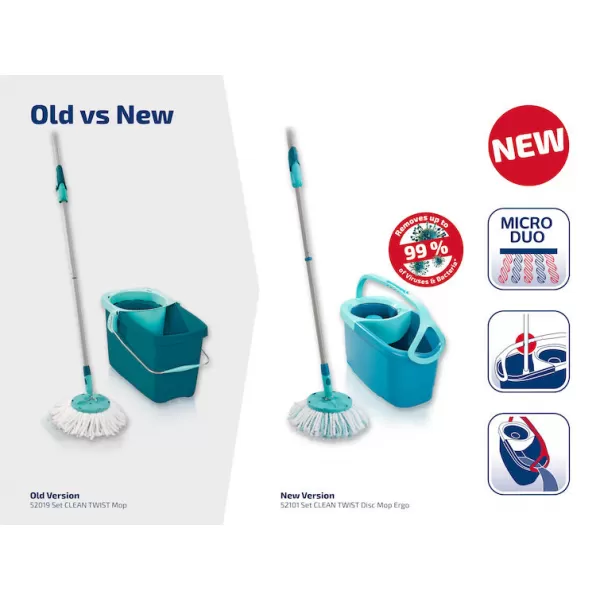 Náhradní hlavice Micro duo k mopu CLEAN TWIST Disc LEIFHEIT 52104