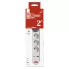EMOS Prodlužka 3Z 2M s vyp. 1,5mm P1312PD+USB A+C FAST CHARGING