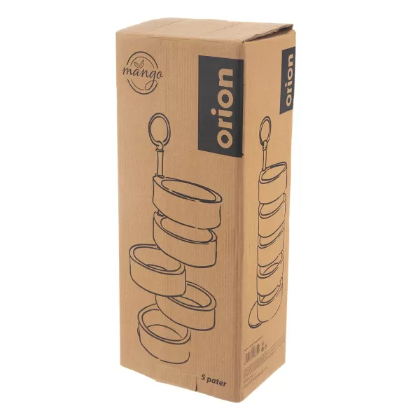 Stojan dřevo/kov MANGO 5 pater
