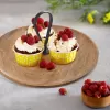 Podnos dřevo/kov úchyt MANGO pr. 30 cm