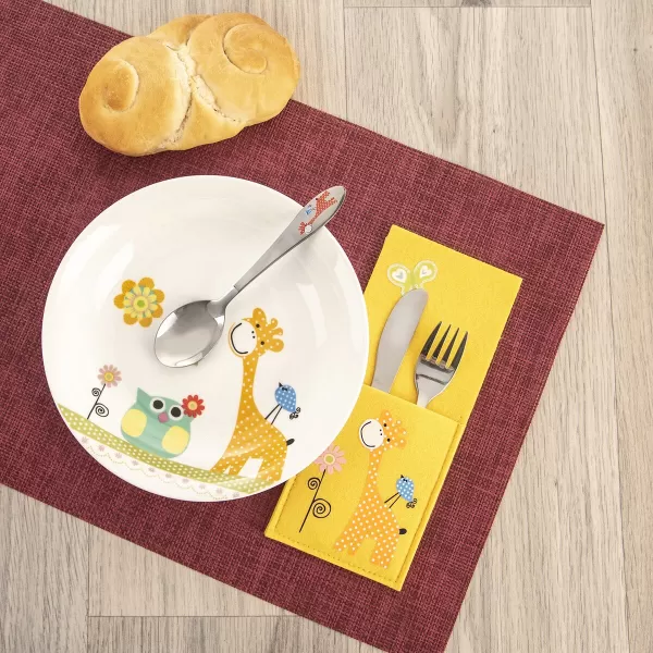 Kapsa na příbory polyester dětská ŽIRAFA