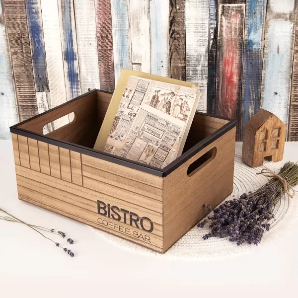 Bedýnka dřevo/kov Bistro 29,5x22x13,5 cm