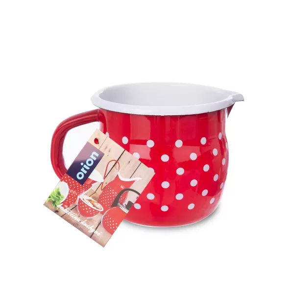 Hrnek smalt TEČKA Belly 0,8 l, pr. 10 cm