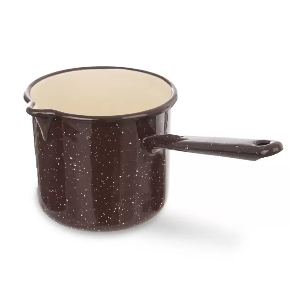 Hrnek smalt BROWN 1,2 l, pr. 12 cm rukojeť