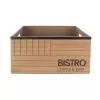 Bedýnka dřevo/kov Bistro 29,5x22x13,5 cm