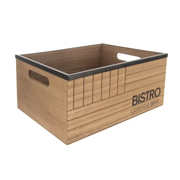 Bedýnka dřevo/kov Bistro 29,5x22x13,5 cm